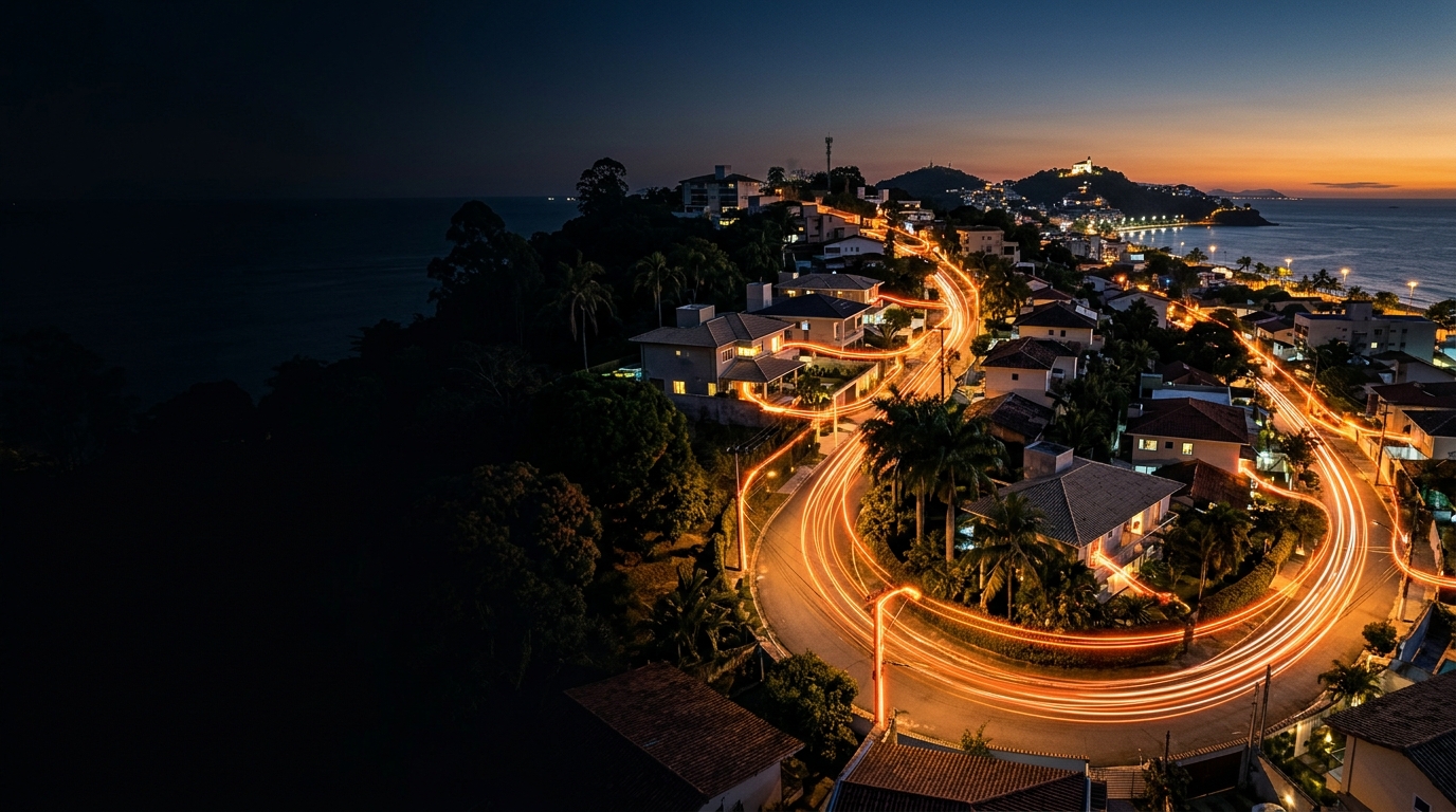 Fibra óptica Mega+ conectando os bairros de Vila Velha